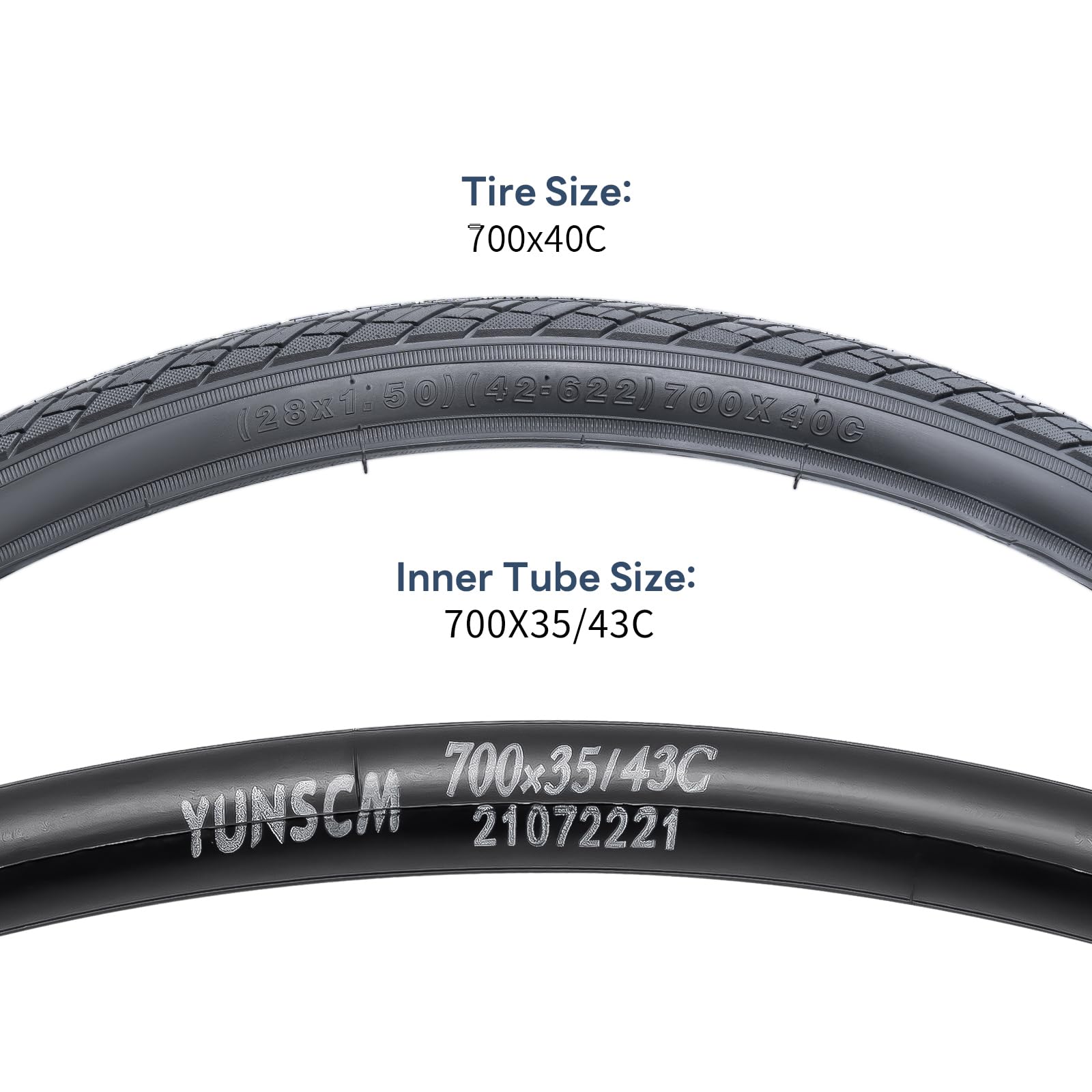 YunSCM 2本セット,700 40c タイヤ,自転車 タイヤ 700x40c 42-622+ 700x35/43c チューブ 肉厚 仏式バルブ48mm +リムテープ + タイヤレバー,適用 700x40c ロードバイク、クロスバイク,Y-148-FV Amazon | YunSCM 2本セット,700 40c タイヤ,自転車 タイヤ 700 40c